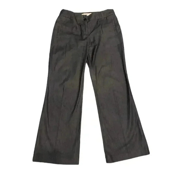 Ann Taylor Loft Julie Chambray Flared Casual Trouser Pants - Picture 1 of 9